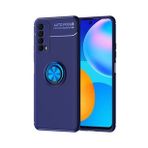 KNY Huawei P Smart 2021 Kılıf Yüzüklü Manyetik Ravel Silikon Lacivert