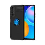 KNY Huawei P Smart 2021 Kılıf Yüzüklü Manyetik Ravel Silikon Mavi