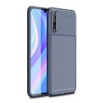 KNY Huawei P Smart Karbon Desenli Lux Negro Silikon Lacivert Kılıf