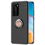 KNY Huawei P40 Kılıf Yüzüklü Manyetik Ravel Silikon Lacivert