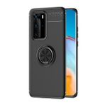 KNY Huawei P40 Kılıf Yüzüklü Manyetik Ravel Silikon Siyah