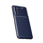 KNY Huawei P40 Lite 5G Kılıf Karbon Desenli Lux Negro Silikon Lacivert
