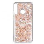 Kny Huawei P40 Lite E Kilif Sivili Kalpli Yuzuklu Manyetik Milce Kapak Gold