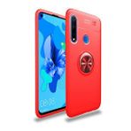 KNY Huawei P40 Lite E Kılıf Yüzüklü Manyetik Ravel Silikon Kırmızı