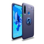 KNY Huawei P40 Lite E Kılıf Yüzüklü Manyetik Ravel Silikon Lacivert