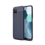 KNY Huawei P40 Lite Kılıf Deri Desenli Lux Niss Silikon Lacivert