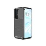 KNY Huawei P40 Pro Kılıf Karbon Desenli Lux Negro Silikon Siyah