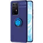 Kny Huawei P40 Pro Kılıf Yüzüklü Manyetik Ravel Silikon Lacivert