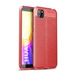 KNY Huawei Y5P Kılıf Deri Desenli Lux Niss Silikon Kırmızı