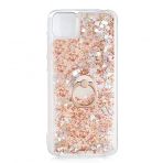 Kny Huawei Y5p Kilif Simli Sivili Kalpli Yuzuklu Milce Kapak Gold