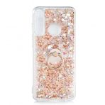 Kny Huawei Y6p Kilif Sivili Kalpli Yuzuklu Manyetik Milce Kapak Gold