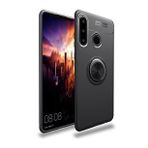 KNY Huawei Y6P Kılıf Yüzüklü Manyetik Ravel Silikon Siyah