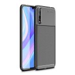 KNY Huawei Y8P Kılıf Karbon Desenli Lux Negro Silikon Siyah