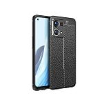 KNY OPPO Reno 7 Kılıf Deri Desenli Lux Niss Siyah