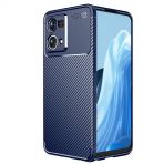 Kny Oppo Reno 7 Kilif Karbon Desenli Lux Negro Lacivert