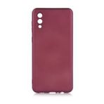 KNY Samsung Galaxy A02 Kılıf Ultra İnce Mat Silikon Bordo