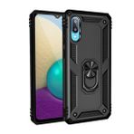 KNY Samsung Galaxy A02 Kılıf Ultra Korumalı Yüzüklü Manyetik Vega Kapak Siyah