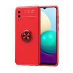 KNY Samsung Galaxy A02 Kılıf Yüzüklü Manyetik Ravel Silikon Kırmızı