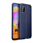 KNY Samsung Galaxy A02S Kılıf Deri Desenli Lux Niss Silikon Lacivert