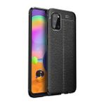 KNY Samsung Galaxy A02S Kılıf Deri Desenli Lux Niss Silikon Siyah