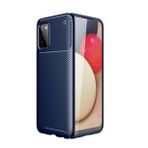 Kny Samsung Galaxy A03S Kılıf Karbon Desenli Lux Negro Silikon - Lacivert