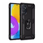 Kny Samsung Galaxy A03S Kılıf Ultra Korumalı Yüzüklü Manyetik Standlı Vega Kapak - Siyah