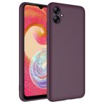 Kny Samsung Galaxy A04e Kilif Ici Suet Mara Lansman Silikon Bordo