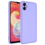Kny Samsung Galaxy A04e Kilif Ici Suet Mara Lansman Silikon Mor