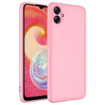 Kny Samsung Galaxy A04e Kilif Ici Suet Mara Lansman Silikon Pembe