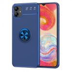Kny Samsung Galaxy A04e Kilif Yuzuklu Manyetik Ravel Silikon Lacivert