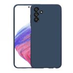 Kny Samsung Galaxy A04s Kilif Ici Suet Renkli Mara Lansman Silikon Lacivert