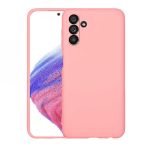 Kny Samsung Galaxy A04s Kilif Ici Suet Renkli Mara Lansman Silikon Pembe