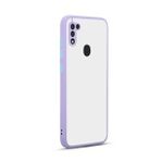KNY Samsung Galaxy A11 Kılıf Renkli Kenarlı Kamera Korumalı Buzlu Hux Kapak Mor
