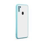 KNY Samsung Galaxy A11 Kılıf Renkli Kenarlı Kamera Korumalı Buzlu Hux Kapak Turkuaz