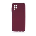 KNY Samsung Galaxy A12 Kılıf Kamera Korumalı İçi Süet Mara Lansman Silikon Bordo