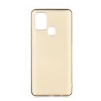 Kny Samsung Galaxy A21s Kilif Ultra Ince Mat Silikon Gold