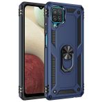 KNY Samsung Galaxy A22 4G Kılıf Ultra Korumalı Yüzüklü Manyetik Vega Kapak Lacivert