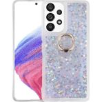 KNY Samsung Galaxy A33 Sulu Simli Parlak Yüzüklü Milce Kapak Kılıf