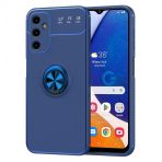 Kny Samsung Galaxy A34 Kilif Yuzuklu Manyetik Ravel Silikon Lacivert
