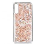 Kny Samsung Galaxy A50 Kilif Sivili Kalpli Yuzuklu Manyetik Milce Kapak Gold