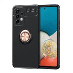 Kny Samsung Galaxy A53 Kilif Yuzuklu Manyetik Ravel Silikon Rose Gold