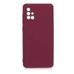KNY Samsung Galaxy A71 Kılıf Kamera Korumalı İçi Süet Mara Lansman Silikon Bordo