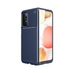 KNY Samsung Galaxy A72 Kılıf Karbon Desenli Lux Negro Silikon Lacivert