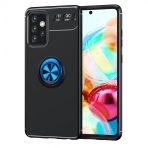 KNY Samsung Galaxy A72 Kılıf Yüzüklü Manyetik Ravel Silikon Mavi