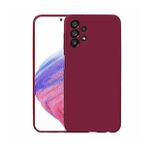 KNY Samsung Galaxy A73 5G Kılıf Kamera Korumalı İçi Süet Mara Lansman Silikon Bordo