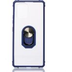 Kny Samsung Galaxy A91 S10 Lite Kılıf Silikon Kenarlı Renkli Yüzüklü Manyetik Mola Kapak - Lacivert - Galaxy S10 Lite
