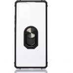 Kny Samsung Galaxy A91 S10 Lite Kılıf Silikon Kenarlı Renkli Yüzüklü Manyetik Mola Kapak - Siyah - Galaxy S10 Lite