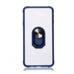 KNY Samsung Galaxy J7 Prime Kılıf Silikon Kenarlı Renkli Yüzüklü Manyetik Mola Kapak Lacivert