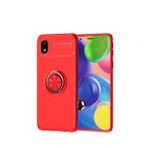 KNY Samsung Galaxy M01 Core Kılıf Yüzüklü Manyetik Ravel Silikon Kırmızı