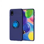 KNY Samsung Galaxy M01 Core Kılıf Yüzüklü Manyetik Ravel Silikon Lacivert